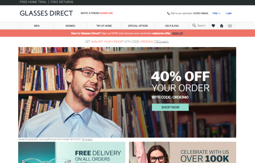 Glasses direct boutique code on sale