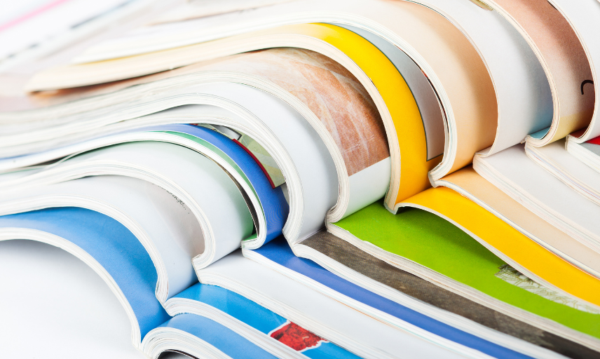 Pile of magazines