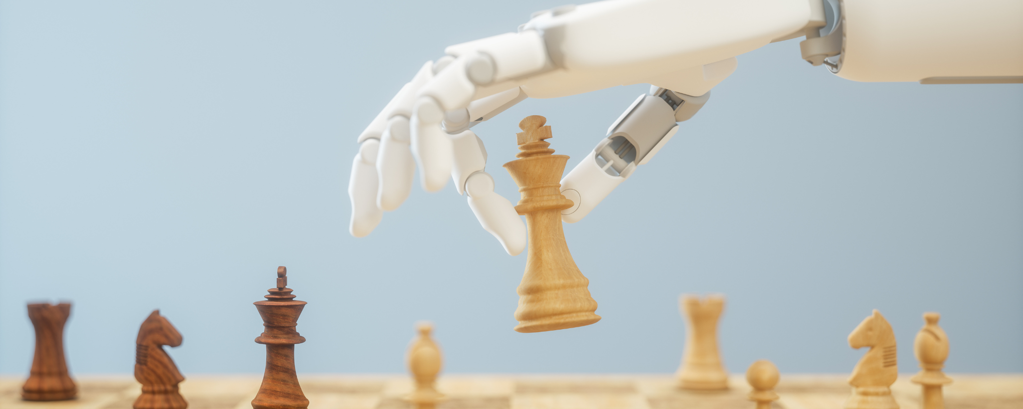 AI robot playing chess