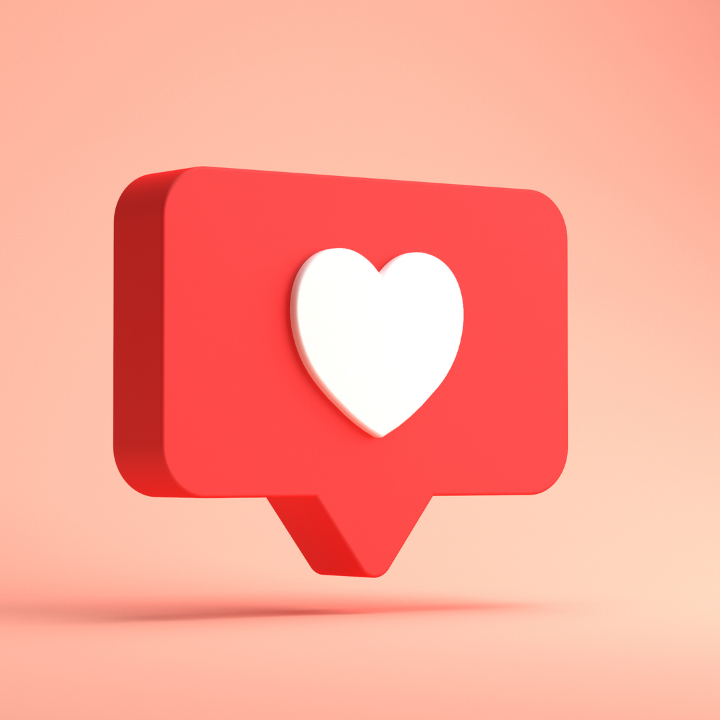 Picture of social media heart icon