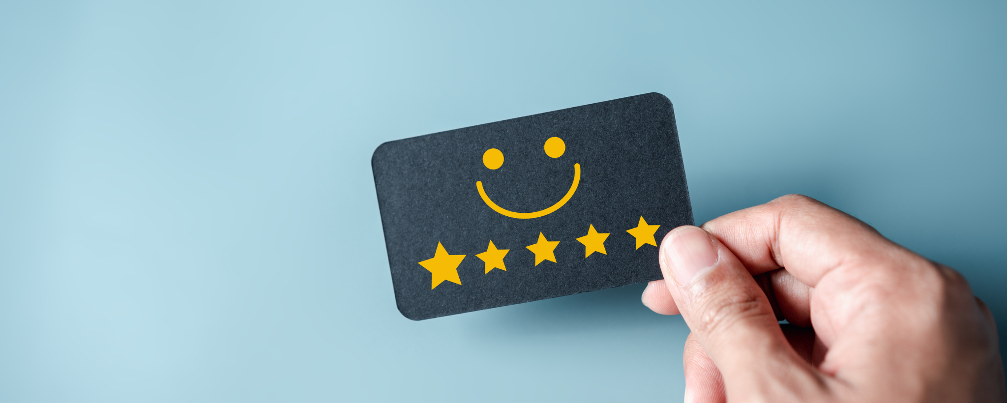 Smiley card with 5 stars